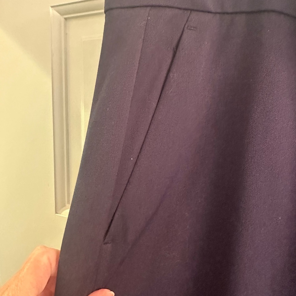 Ann Taylor Curvy Wide Leg Pants Navy NWOT - Picture 4 of 7